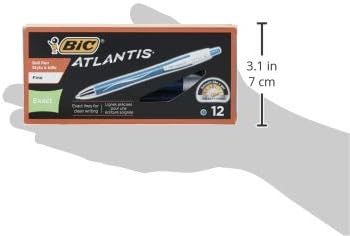 BIC Glide Exact Blue Retractable Ballpoint Pens, Fine Point, 12-Count Pack - Image 10