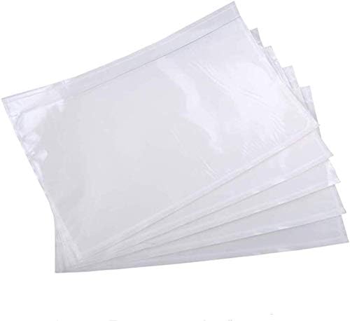 6" x 9" Clear Adhesive Top Loading Packing List Pouches Shipping Label Envelopes - Image 4