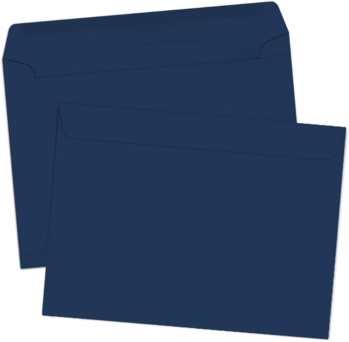 LUXPaper 9 x 12 Booklet Envelopes | Navy Blue | 80lb. Text | 50 Qty - Image 3