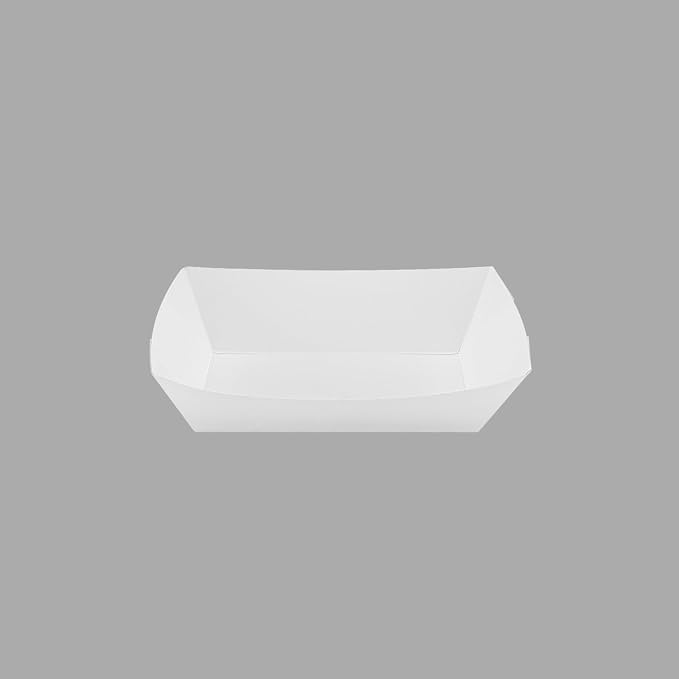 Karat White Paper Food Trays Disposable Food Boats - Image 6