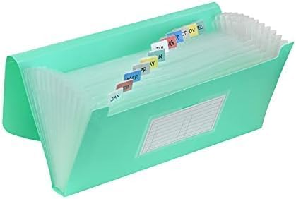C-Line 13-Pocket Poly Expanding File, 10 x 5 Inches, Junior Size by C-Line