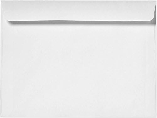 LUXPaper 9 x 12 Booklet Envelopes | Bright White | 28lb. Text | 50 Qty by LUXPaper