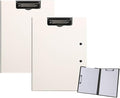 White Clipboard Folder, A4 Clipboard Horizontal and Vertical Metal Clips | 2 by Unknown