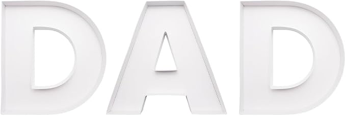 Cardboard Letter Fillable DAD Charcuterie Board Candy Food Tray, 12.2 inch by Dylcypheria