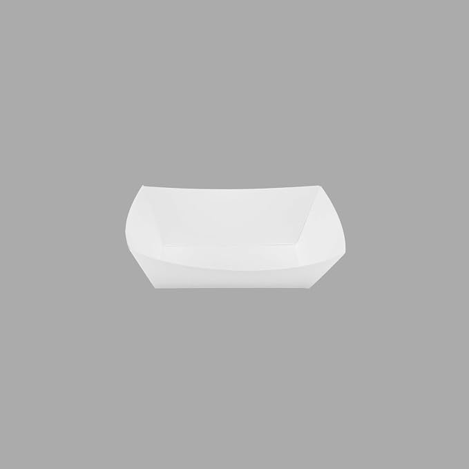 Karat White Paper Food Trays Disposable Food Boats - Image 6