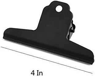4 Inch Large Bulldog Clip, 10 Pack Stainless Steel File Money Binder Clips - Image 2