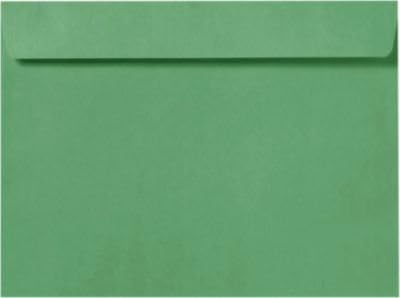 LUXPaper 9 x 12 Booklet Envelopes | Holiday Green | 80lb. Text | 50 Qty by LUXPaper