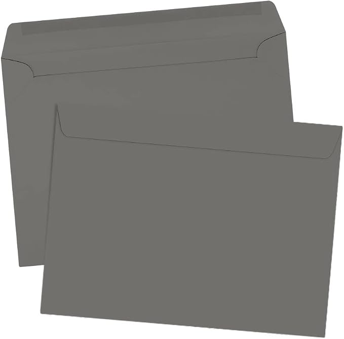 LUXPaper 9 x 12 Booklet Envelopes | Smoke Gray | 80lb. Text | 500 Qty - Image 3
