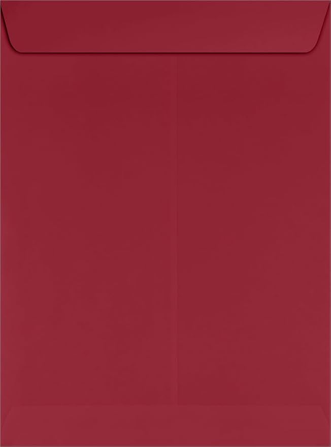 LUXPaper 9 x 12 Open End Envelopes | Peel & Press | Garnet Red | 80lb. Text | - Image 2