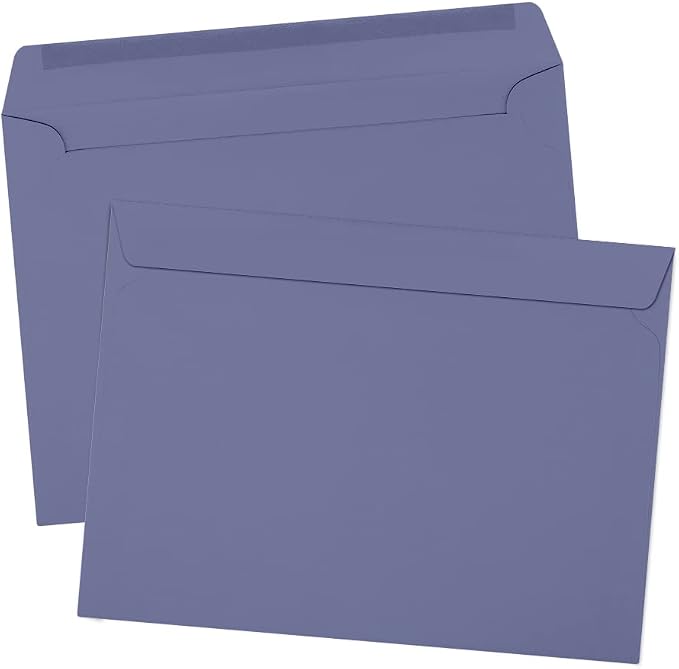 LUXPaper 9 x 12 Booklet Envelopes | Wisteria Purple | 80lb. Text | 50 Qty - Image 3