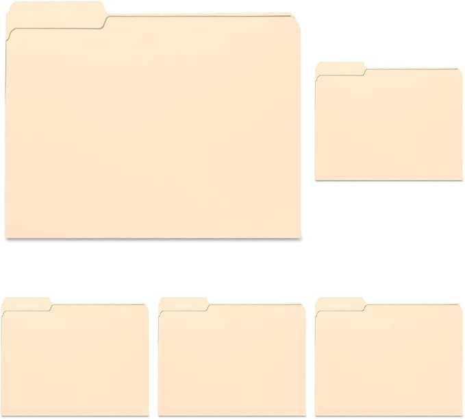 Smead File Folder, 1/3-Cut Tab, Left Position, Letter Size, 100 per Box by SMEAD