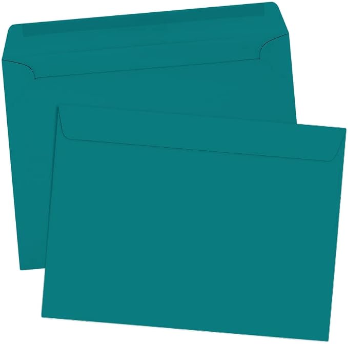 LUXPaper 9 x 12 Booklet Envelopes | Teal | 80lb. Text | 250 Qty - Image 3