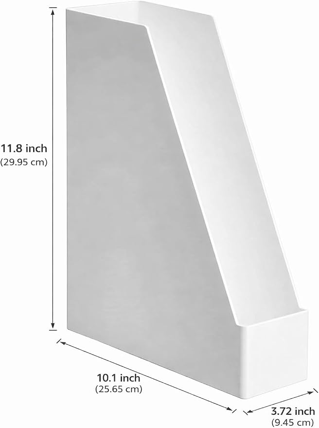 Amazon Basics Rectangular Plastic Desk Organizer, Magazine Rack - Image 3