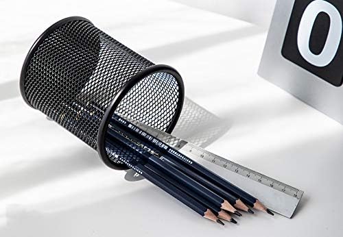 HSYMQ Black Pen Holder Cup for Desk, Pencil Cup Holder - Image 3