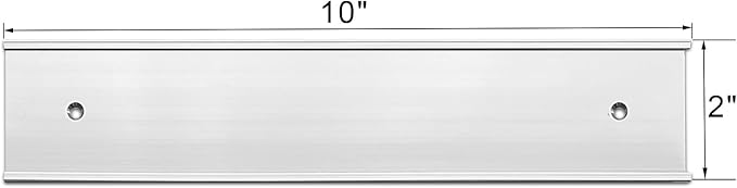 2“ × 10” Nameplate Holder Wall or Door 5Pack Silver | - Image 2