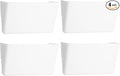 EASEPRES 4 Pack White Plastic Single Pocket Hanging File Organizer, Wall Mount by EASEPRES