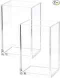 HSYMQ 2 Pack Clear Acrylic Pencil Pen Holder Cup, Makeup Brush Holder Acrylic by HSYMQ