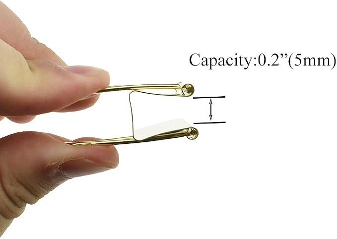 HAHIYO Binder Clips Paper Clamps Spring Steel Sturdy Small 0.75 inches Width - Image 2