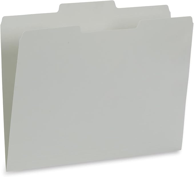 Blue Summit Supplies 100 Grayscale File Folders, Letter Size, 1/3 Cut Tab - Image 6