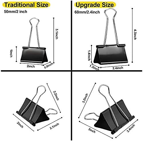 Ufmarine Extra Large Binder Clips 2.4 Inch Length, Jumbo Binder Clips - Image 2