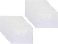 9x7 Clear Plastic Envelopes Hook Loop Closure Receipt Stickers Storage Holder by YESSART