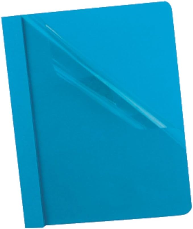 Oxford Clear Front Report Covers, Light Blue, Letter Size, 25 per Box by Oxford