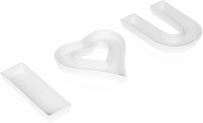 Coffeezone Small Porcelain Letter Dish & Plates - Image 4