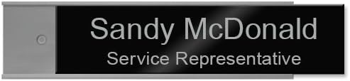 NapTags Aluminum Nameplate Holder – 8" x 2", and professional design - Image 2