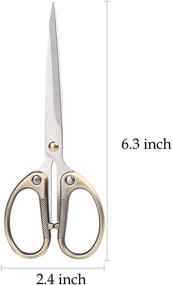 6.3" All Stainless Steel Office Scissors, Ultra Sharp Blade Shears, Sturdy - Image 2