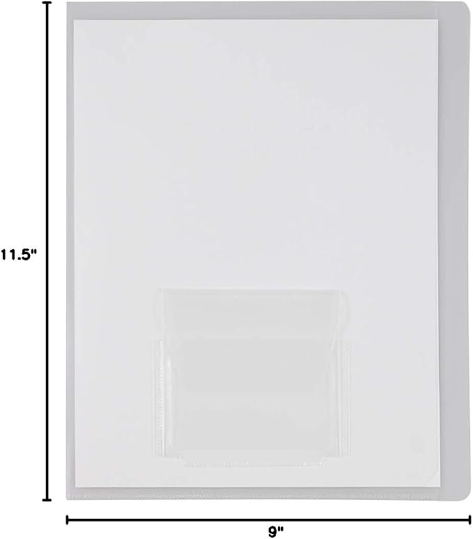 JAM PAPER Plastic Sleeves with Mini Pocket - Image 5