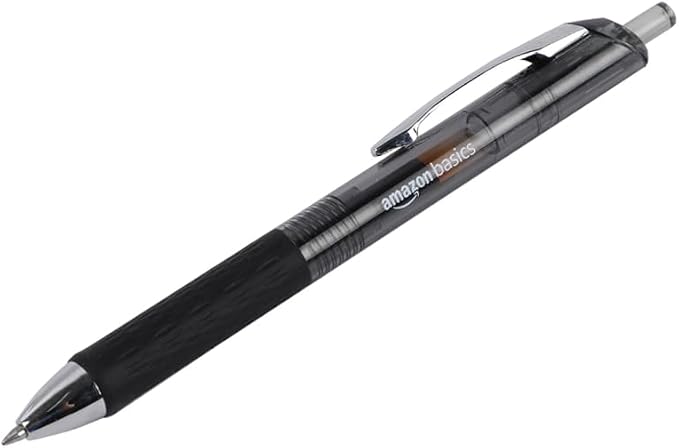 Amazon Basics Retractable Gel Pens, Fine Point 0.7mm, Smooth Writing, No Smudge - Image 2