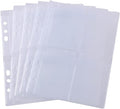 10 Pack A5 Size Plastic Binder Pockets, 6 Holes Waterproof PVC Folders Loose by BAOFALI