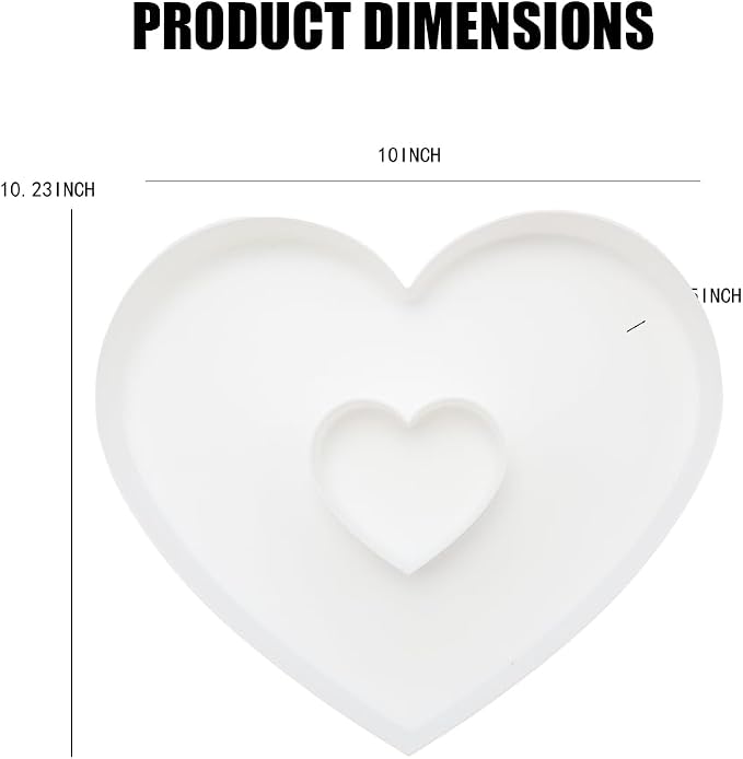 Plastic Fillable Heart Charcuterie Box, 10in Reusable Heart Shaped Tray - Image 4