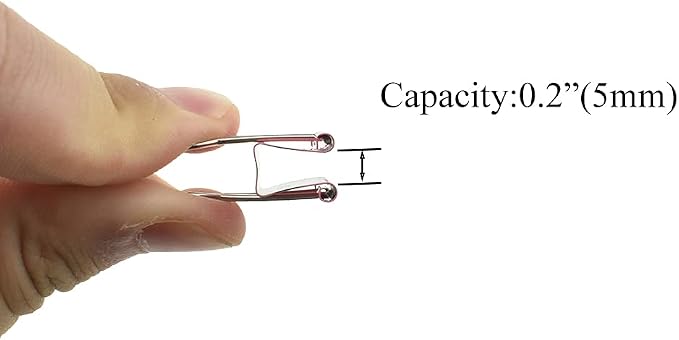 HAHIYO Binder Clips Paper Clamps Spring Steel Sturdy Small 0.75 inches Width - Image 3
