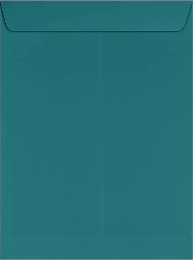 LUXPaper 9 x 12 Open End Envelopes | Peel & Press | Teal | 80lb. Text | 1 - Image 2