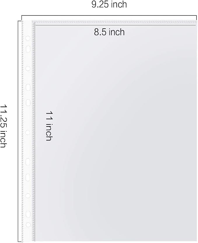 Heavy Duty Sheet Protectors for 3 Ring Binder, Top Loading Plastic Sleeves 8.5 - Image 2