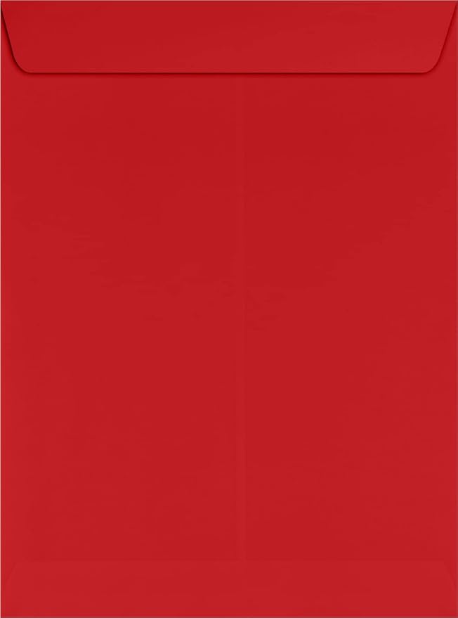 LUXPaper 9 x 12 Open End Envelopes | Peel & Press | Ruby Red | 80lb. Text | 500 - Image 2