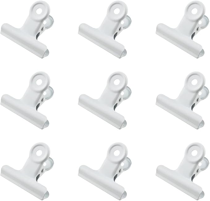 HAHIYO 2.5inch White Bulldog Clips Metal File Hinge Binder Clips Clamps Save by HAHIYO