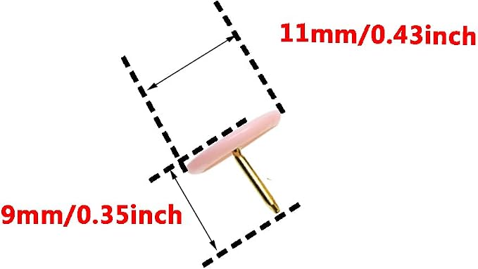 Tupalizy 120PCS Flat Plastic Round Head Map Thumb Tacks Push Pins - Image 6
