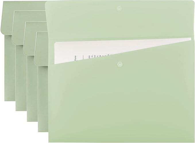 VANRA Poly File Folders Letter Size File Jackets Organizer Plastic Envelope A4 by VANRA