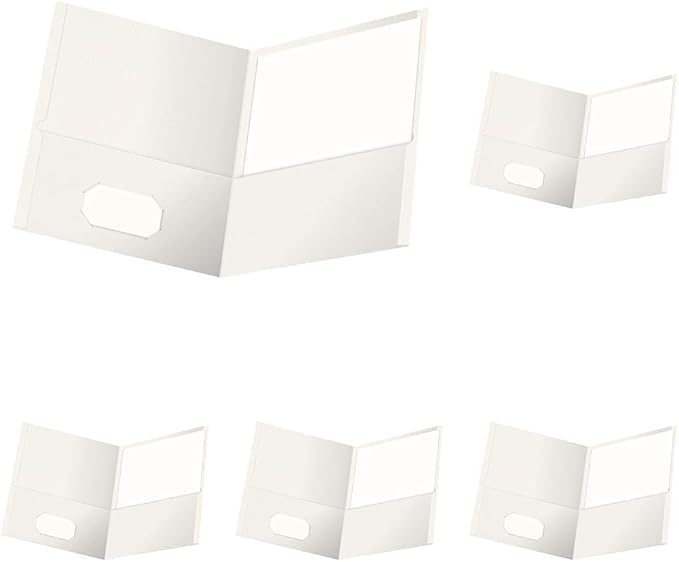 Oxford Twin-Pocket Folders, Textured Paper, Letter Size, Holds 100 Sheets by Oxford