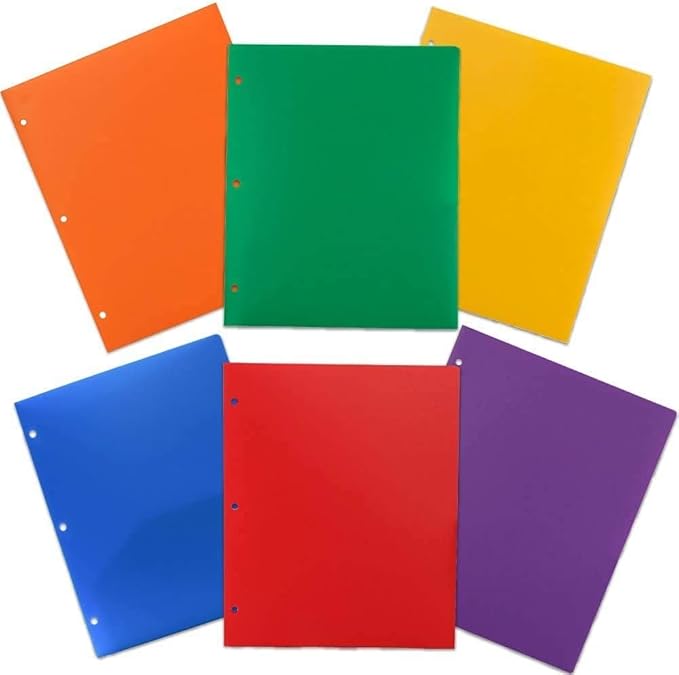 JAM PAPER Heavy Duty Plastic 3 Hole Punch Pocket Folders - Image 6