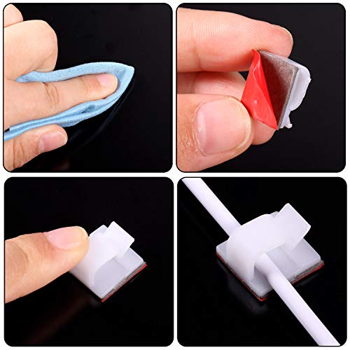 Blulu 100 Pcs Adhesive Cable Clips Bulk Wire Holder - Image 4