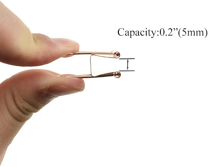 HAHIYO Binder Clips Paper Clamps Spring Steel Sturdy Small 0.75 inch Width 0.2 - Image 2