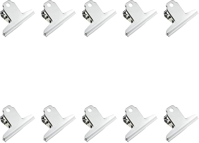 HAHIYO 3inch Silver Bulldog Clips Metal File Hinge Binder Clamps Save Space by HAHIYO