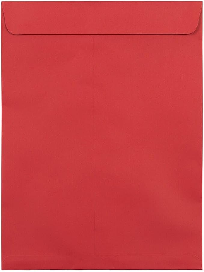 LUXPaper 9 x 12 Open End Envelopes | Peel & Press | Ruby Red | 80lb. Text | 50 - Image 4