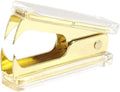 1PC Clear Yellow Gold Staples Remover Acrylic Luxury Yellow Golden Metal Body by MEIYITIAN