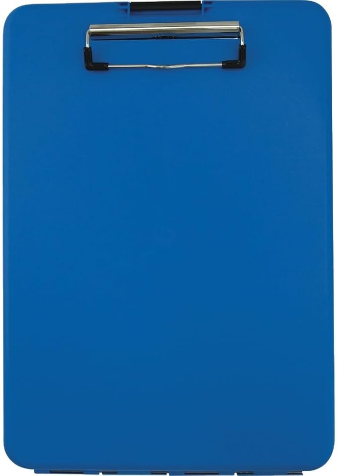 Saunders Blue SlimMate Plastic Storage Clipboard – Light Weight, Polypropylene - Image 2