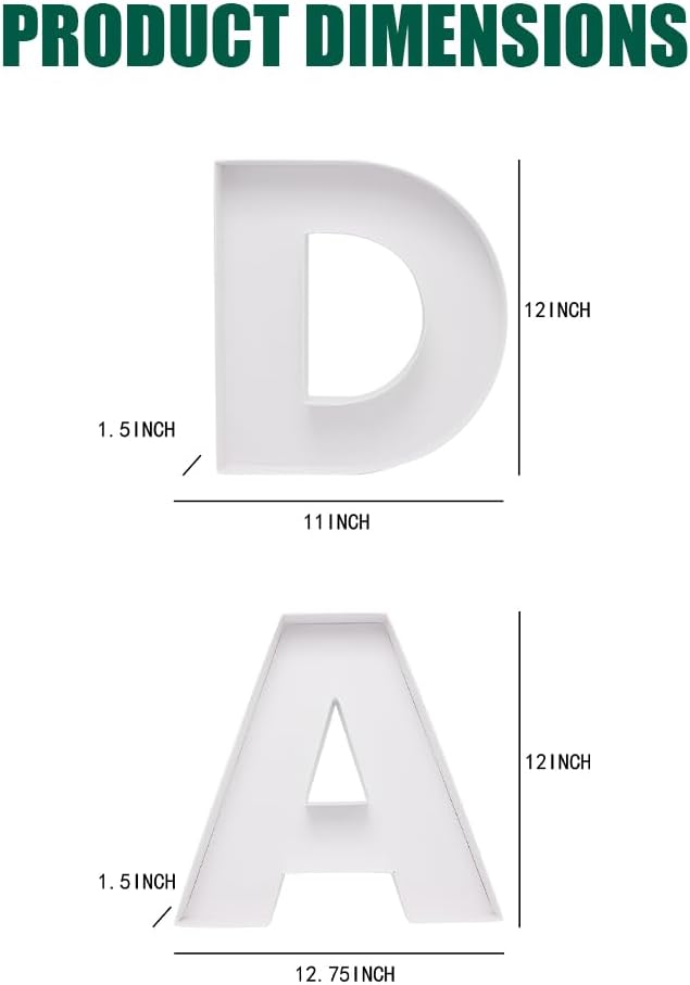 Cardboard Letter Fillable DAD Charcuterie Board Candy Food Tray, 12.2 inch - Image 3