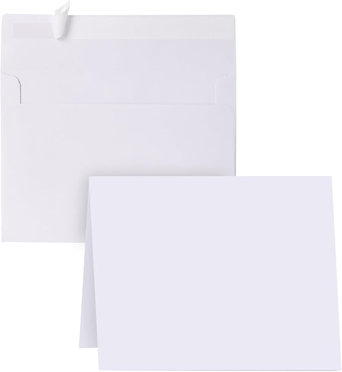 Blank Cards and Envelopes 4x6, 30 Pack White Invitation Card Stock by Janvale